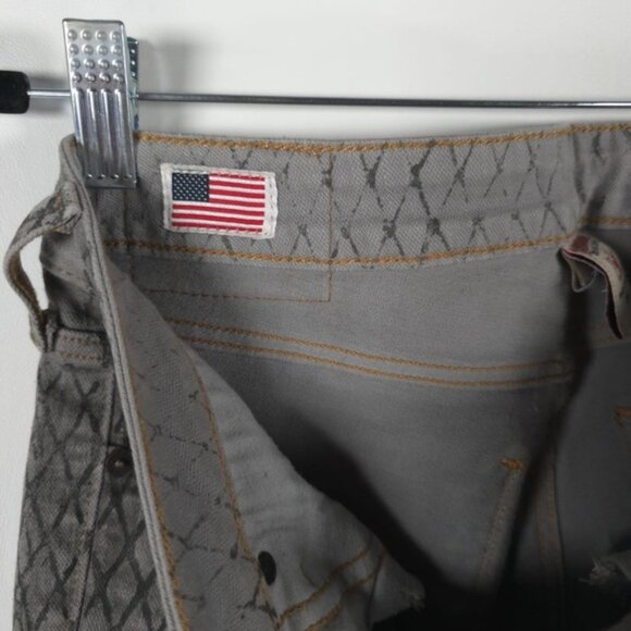 TRUE RELIGION USA Made 🇺🇸 Diamond Print Cut 606828 Jeans W95Q85180 Size 26 - Picture 11 of 14